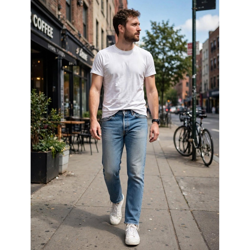 Levi's Mens 35x36 501 XX Jeans Medium Blue Straight Leg Button Fly Denim